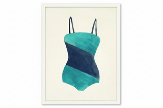 Bathing Suit with Diagonal Middle
