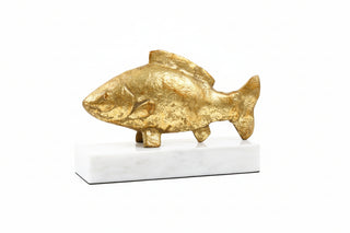 Carp Fish Statue   Gold Leaf
