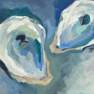 Twin Depths   Canvas   24" x 30"
