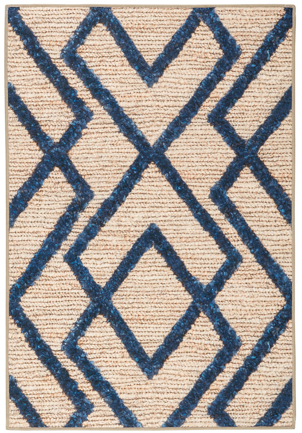 Marco Navy Machine Washable Rug 2.5x8