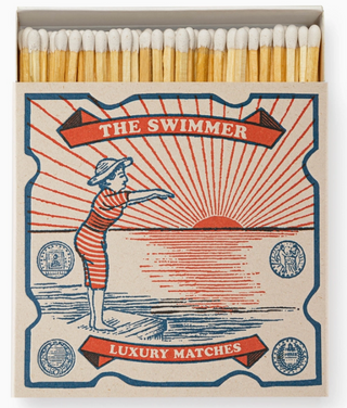 The Swimmer Square Matchbox

