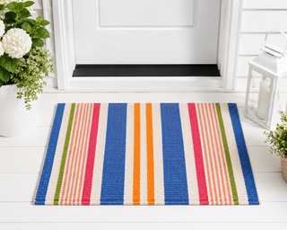 Festival Stripe Multi Handwoven Indoor/Outdoor Rug 2' x 3'
