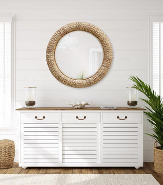 Twisted Seagrass Round Mirror
