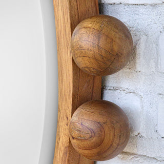 Cyra Wood Round Mirror
