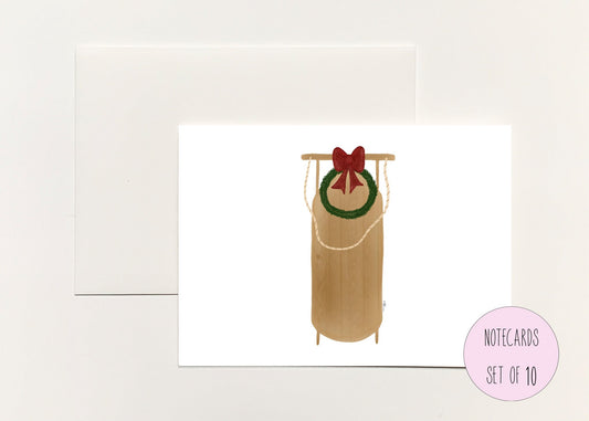 Sled Christmas Greeting Card ***