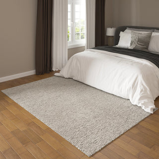 Modern Distressed Wool Handwoven Area Rug
