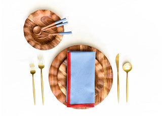 Blue Fundamental Wood Appetizer Spreader
