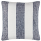 Awning Stripe Navy Decorative 20" Square Pillow Indoor/Outdoor