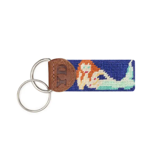Mermaid Needlepoint Keychain
