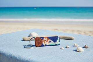 Mermaid Needlepoint Keychain
