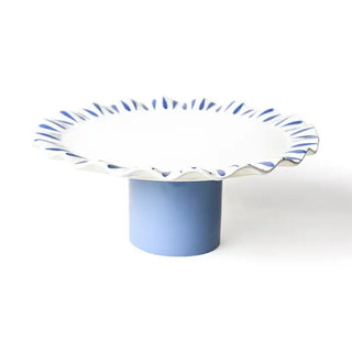 Iris Blue Drop Large Ruffle Cake Stand
