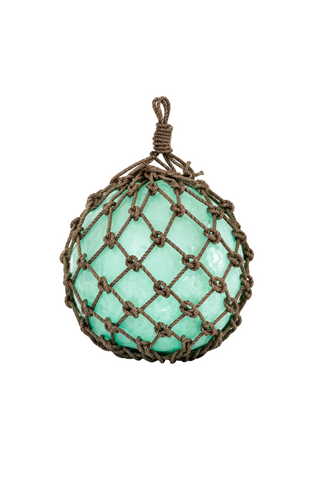 Glass Buoy with Nylon Rope XL   Seafoam
