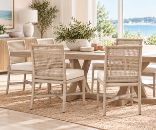 Set of 2   Seaside Rope Indoor/Outdoor Dining Chair
