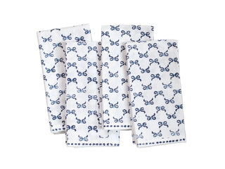 Set of 4   Organic Napkins   Bows
