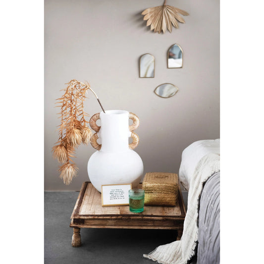 Metal & Glass Frame w/ Easel & Saying, Gold Finish I