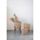 Hand-Woven Planter with Wood Stand Large