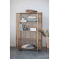 Mango Wood Slatted Bookcase with 4 Shelves