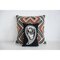 14" x 9" Woven Cotton Slub Lumbar Pillow with Embroidered Paisley