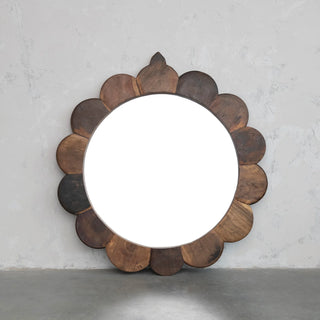 Vintage Reproduction Scalloped Wall Mirror
