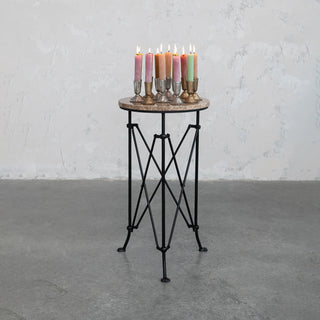 Metal Table w/ Marble Top
