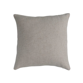 Linen Blend Printed Pillow w/ Snail & Embroidery "It's A Vibe"
