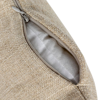 Linen Blend Printed Pillow w/ Snail & Embroidery "It's A Vibe"
