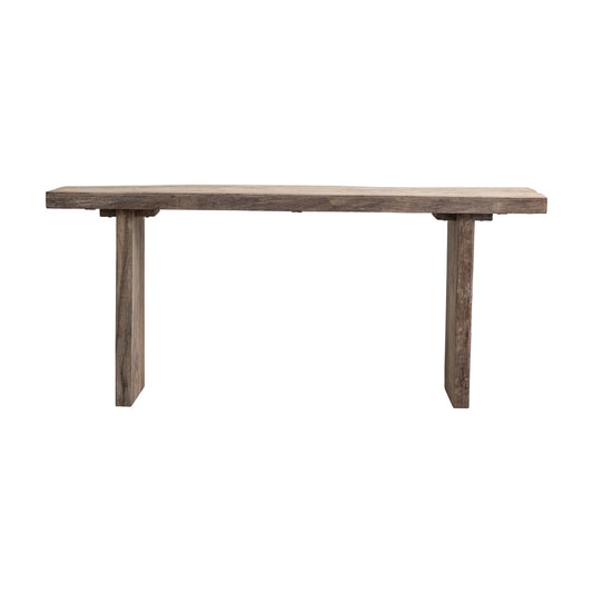 Mango Wood Slatted Console Table