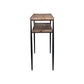 Mango Wood & Metal 2-Tier Console Table