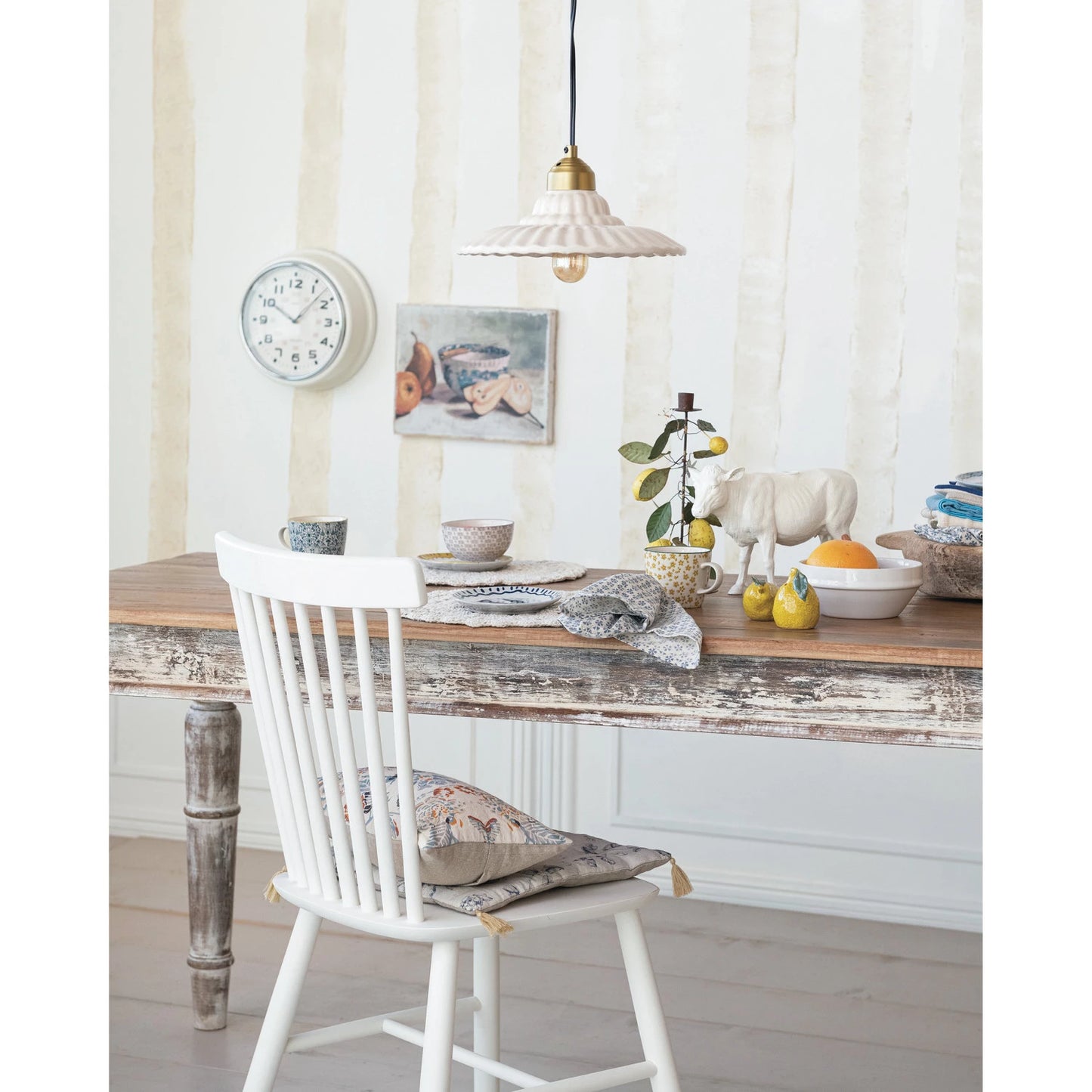 Reclaimed Wood Vintage Reproduction Farmhouse Dining Table, KD