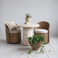 Concrete Indoor/Outdoor Table, Travertine Finish, KD