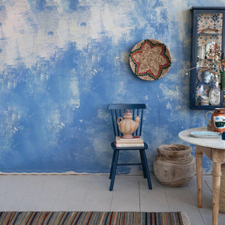 Cabinet with 4 Shelves & Patterned Paper Back
