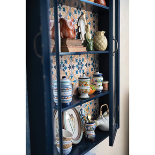 Cabinet with 4 Shelves & Patterned Paper Back
