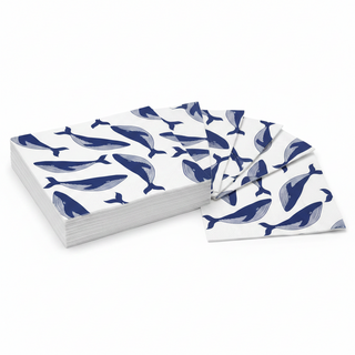 Set of 20 Paper Napkins   Whales
