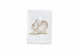 Bunny Handpainted Cotton Guest Towel II

