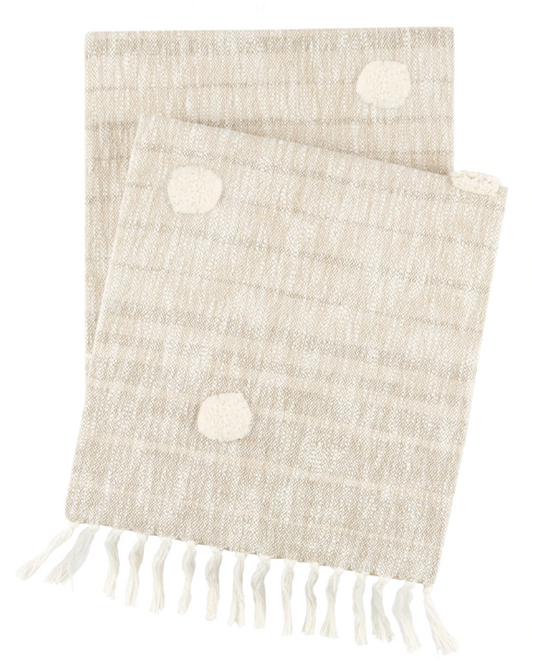 Ombre Dot Natural Throw