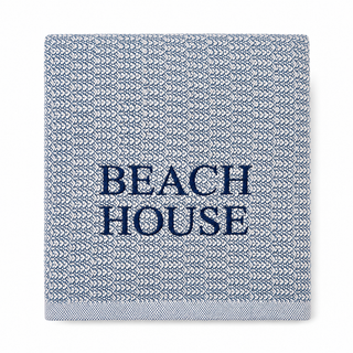 *CUSTOM* Cape Cod Throw   Regatta   Navy Thread   BEACH HOUSE
