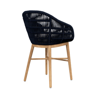 Jolie Counter Stool   Dark Navy Performance Rope/Natural Teak

