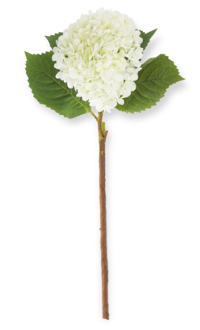 29 Inch White Hydrangea Stem