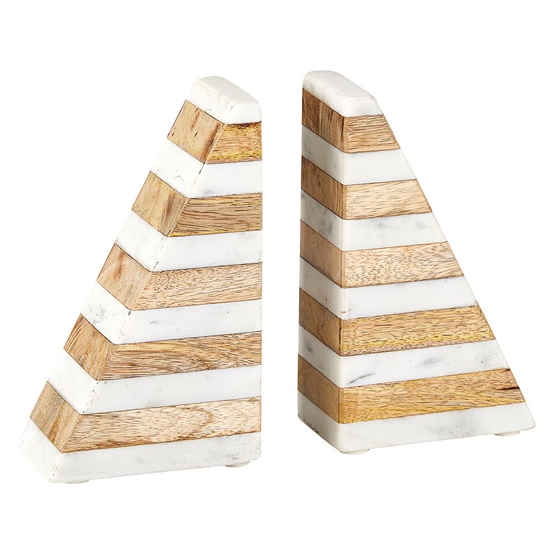 Marble And Wood Bookend ***