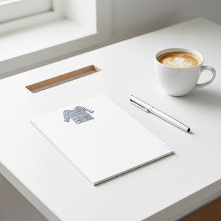 Navy + White Striped Shirt Notepad
