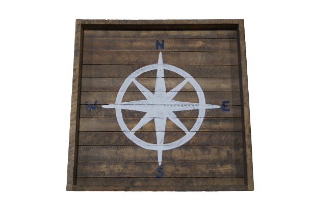 16x16 Tray Compass IS White