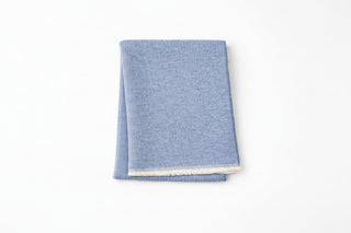 Cotton Blend Mini Herringbone Throw with Eyelash Fringes
