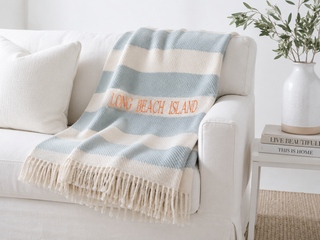 *CUSTOM* Candy Stripe Throw   Long Beach Island
