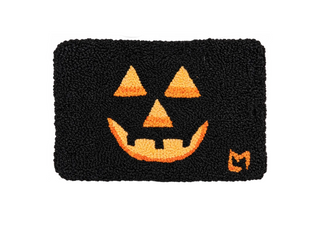 Jack O Lantern Hooked Pillow
