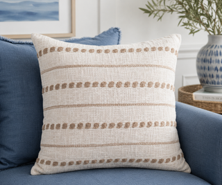 Levi Ivory/Natural 22" x 22" Pillow
