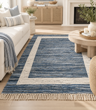 Dymera Denim Bohemian Bordered Rug
