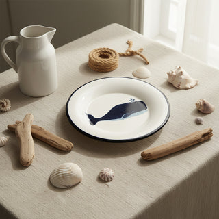 Blue Whale Round Plate
