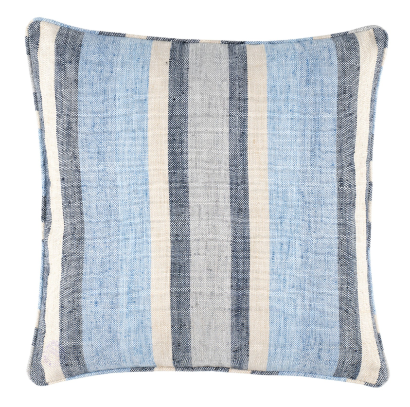 Noll Stripe Decorative Indoor/Outdoor Pillow - Blue - 20" Square