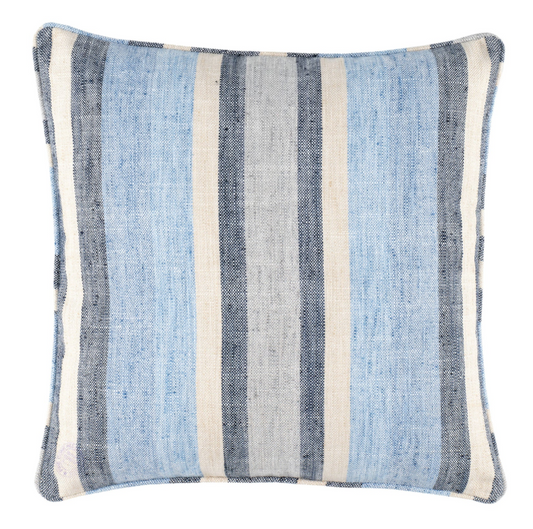 Noll Stripe Decorative Indoor/Outdoor Pillow - Blue - 20" Square
