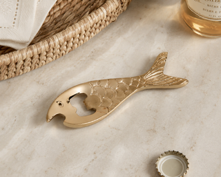 Fish Bottle Opener   Polished Gold
